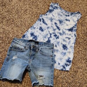 Joes Jeans Shorts & Tie Dye Tank